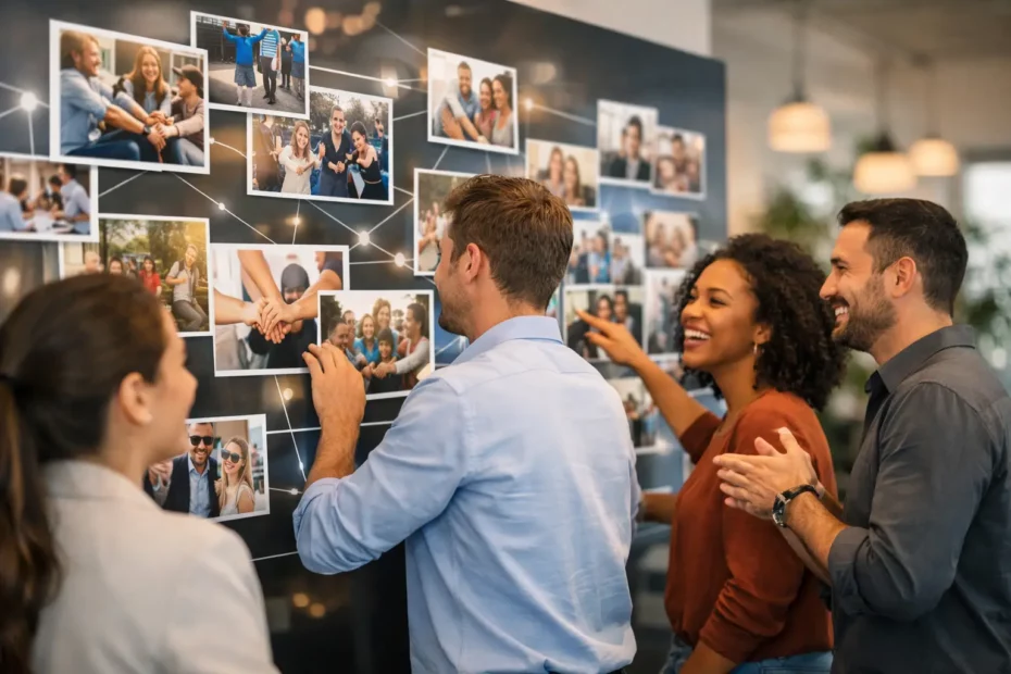 Mur photo interactif entreprise pour fédérer